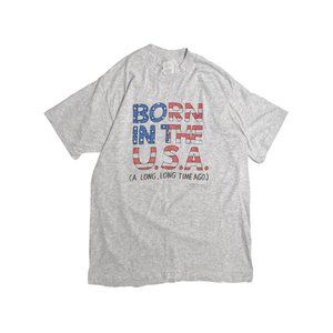 Vintage 'Born in the USA" Screen Printed Hallmark Single Stitch Center Star Tee